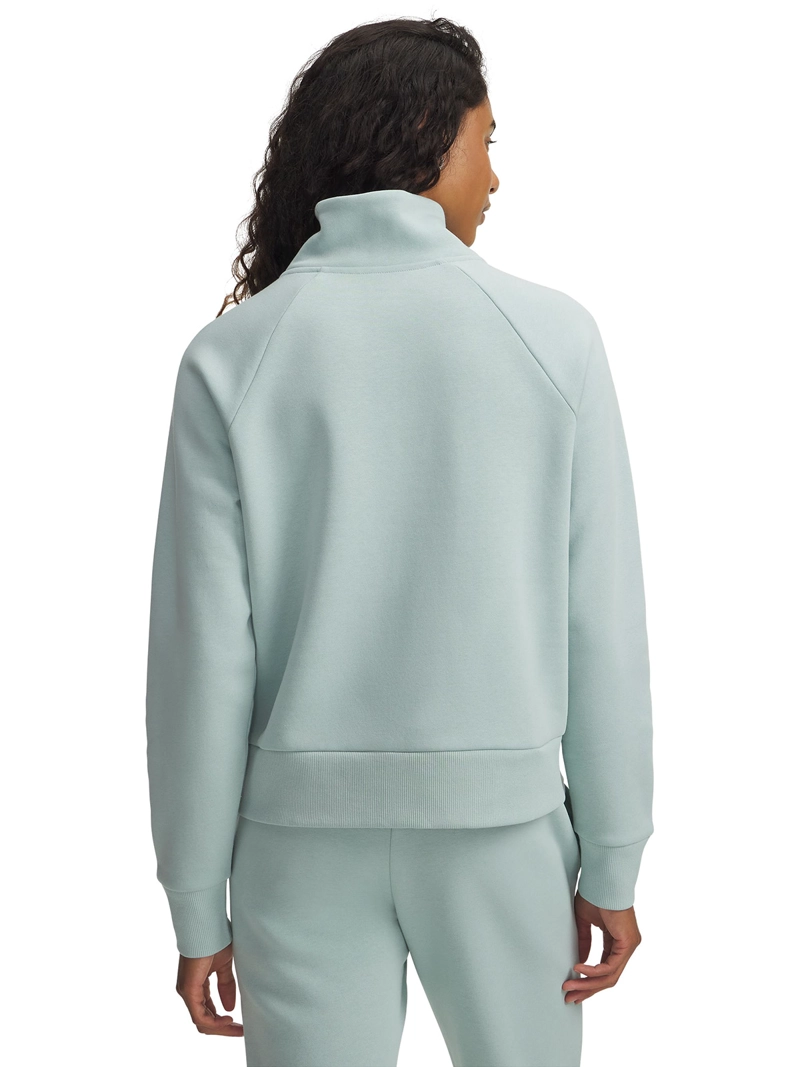 POLERON MUJER RIVAL FLEECE MEDIO ZIP AZUL UNDER ARMOUR - 2