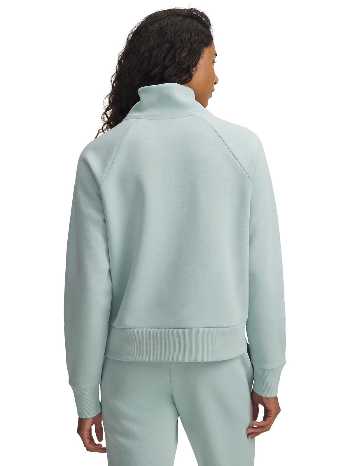 POLERON MUJER RIVAL FLEECE MEDIO ZIP AZUL UNDER ARMOUR - 2