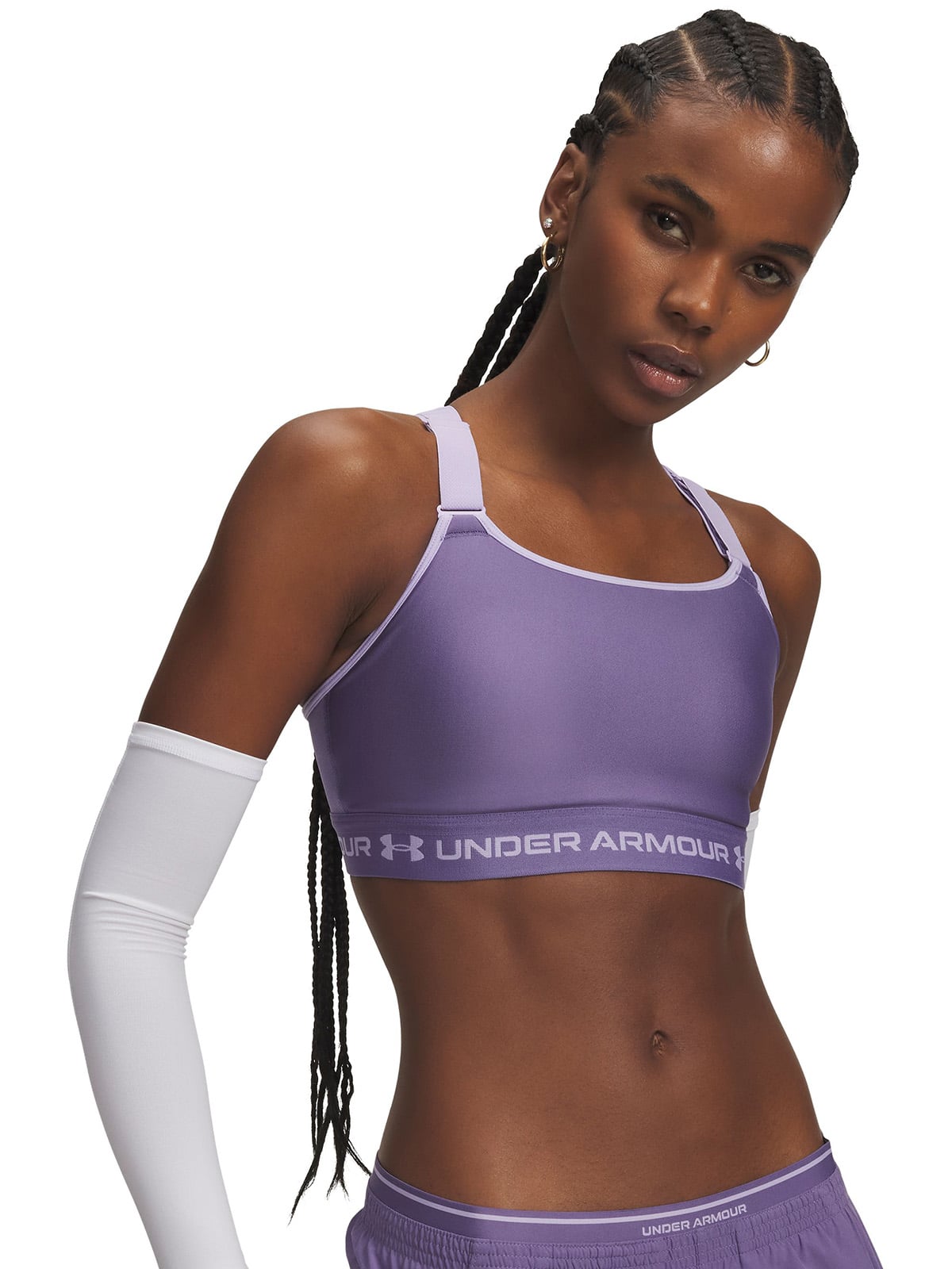 UNDER ARMOUR PETO MUJER HEATGEAR CROSSBACK HIGH MORADO UNDER ARMOUR
