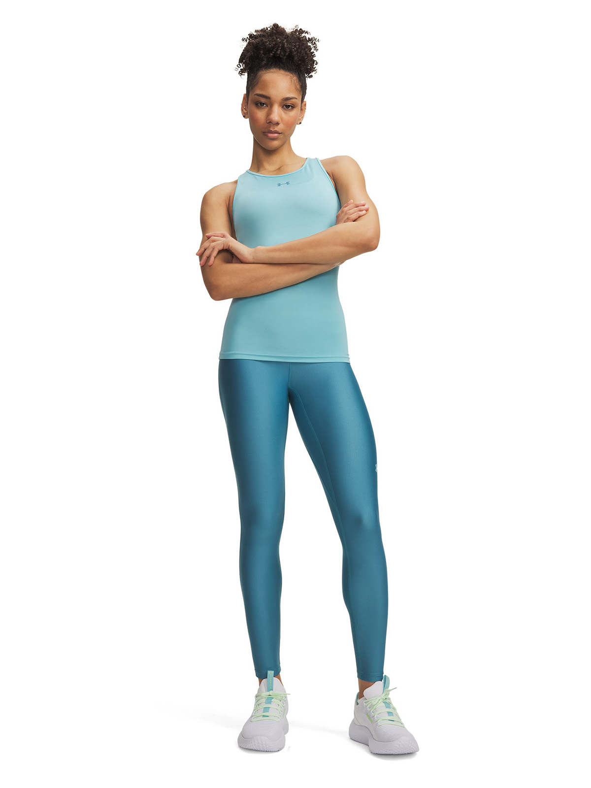 CALZA MUJER HEATGEAR LEGGING AZUL UNDER ARMOUR - 4