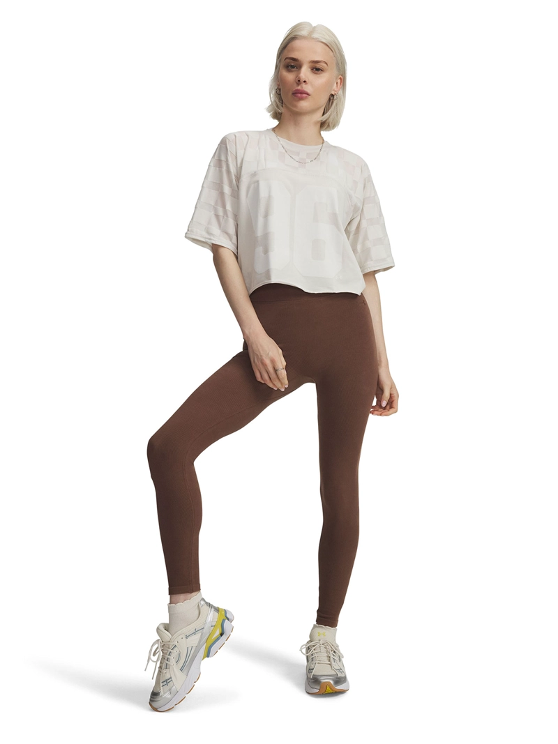 CALZA MUJER SEAMLESS COTTON LEGGINGS CAFE  UNDER ARMOUR - 4