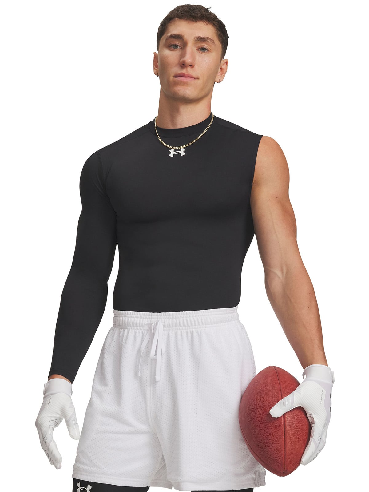 PRIMERA CAPA SUPERIOR HOMBRE HG ASYMM LEFT TOP NEGRO UNDER ARMOUR - 1