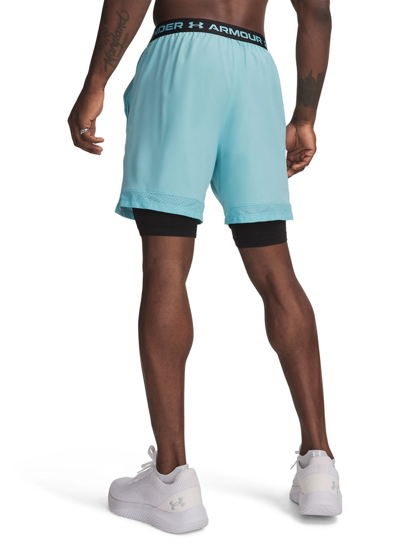 SHORT HOMBRE VANISH WOVEN 2 EN 1 AZUL UNDER ARMOUR - 2