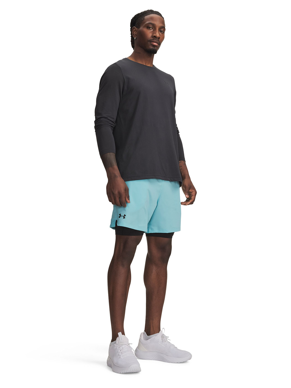 SHORT HOMBRE VANISH WOVEN 2 EN 1 AZUL UNDER ARMOUR - 4