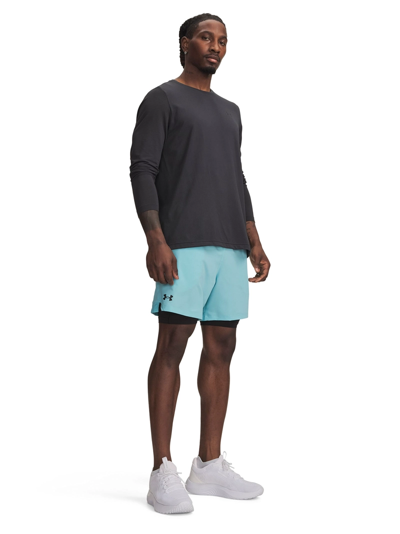 SHORT HOMBRE VANISH WOVEN 2 EN 1 AZUL UNDER ARMOUR - 4