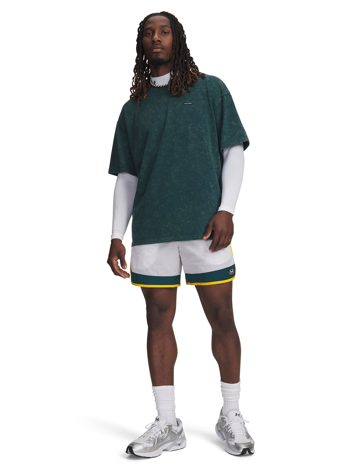 SHORT HOMBRE ICON WOVEN TRACK BLANCO UNDER ARMOUR - 4