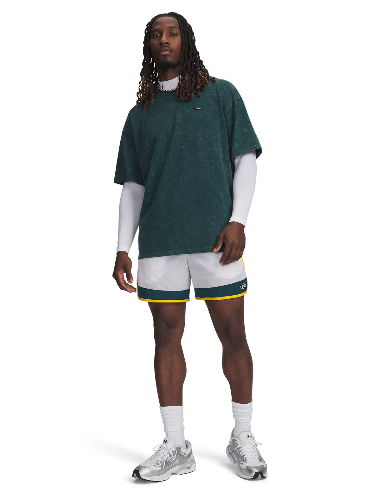 SHORT HOMBRE ICON WOVEN TRACK BLANCO UNDER ARMOUR - 4