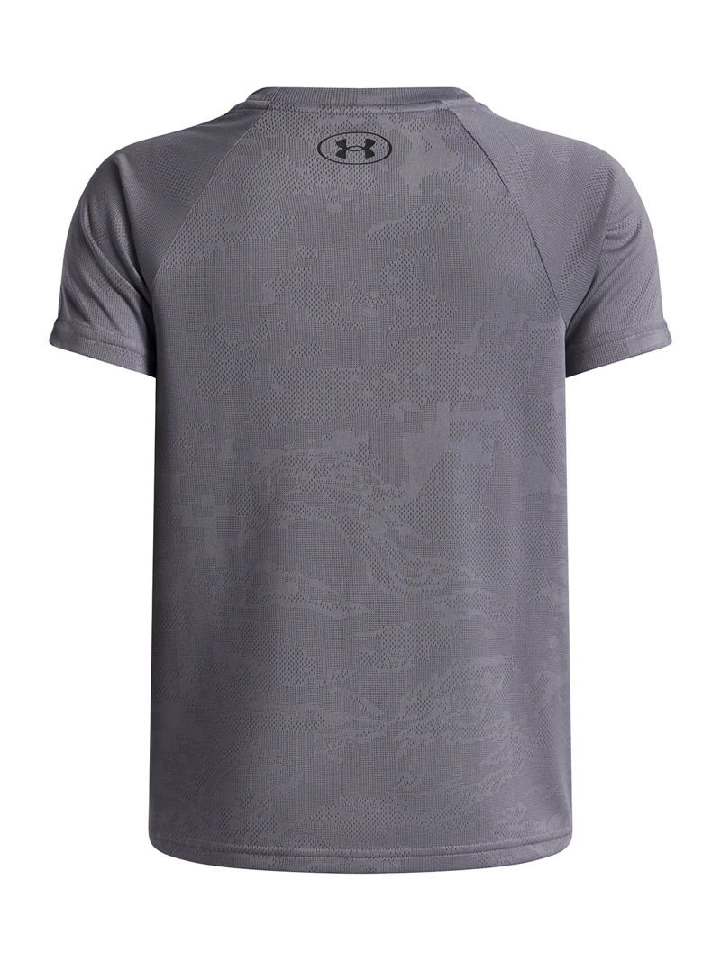POLERA M/C NIÑO TECH JACQUARD 2.0 GRIS UNDER ARMOUR - 2