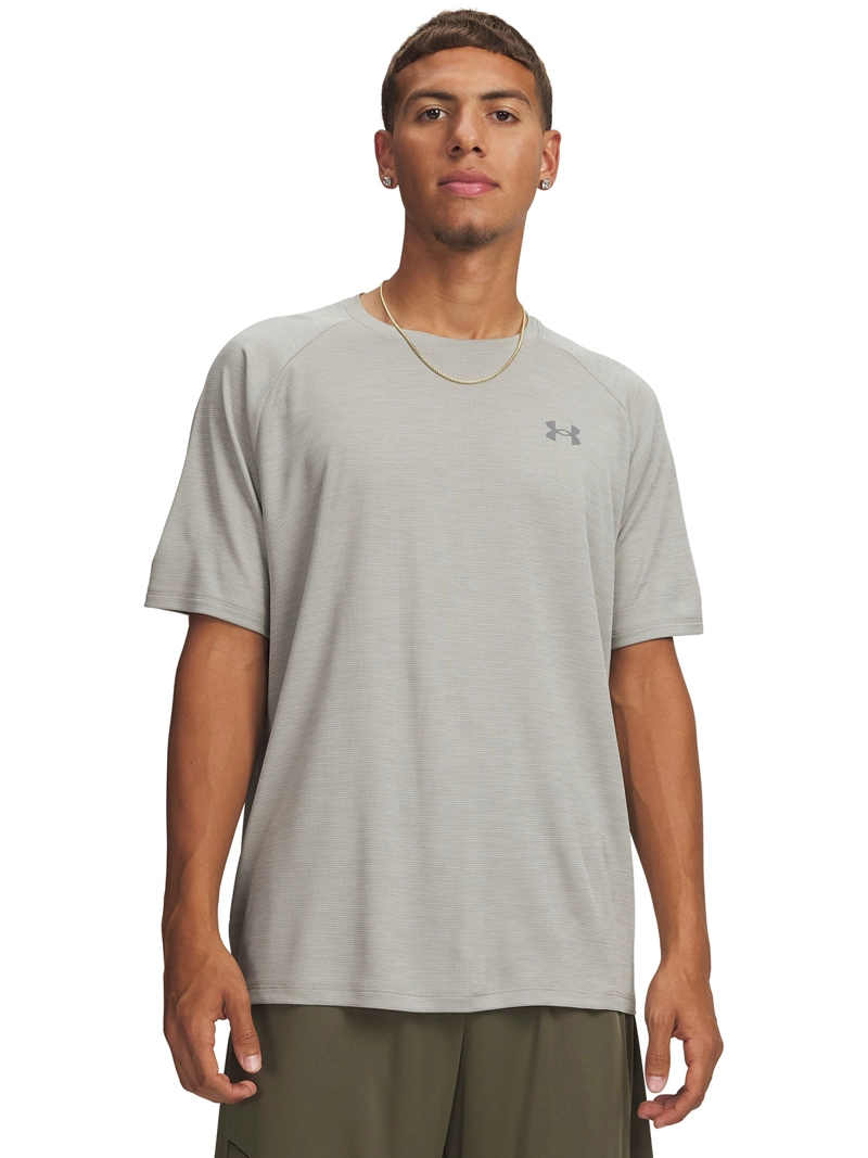 UNDER ARMOUR POLERA M/C HOMBRE TECH TEXTURED GRIS CLARO UNDER ARMOUR