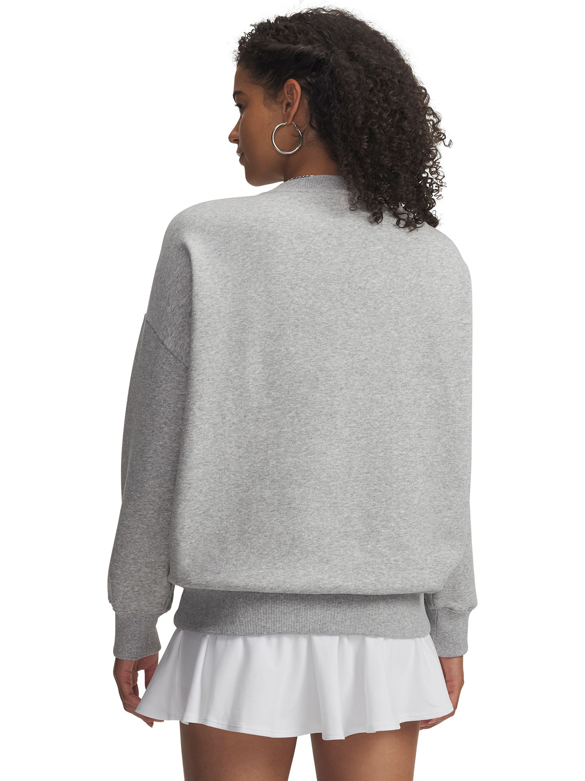 POLERON MUJER RIVAL FLEECE OS VARSITY CREW GRIS UNDER ARMOUR - 2