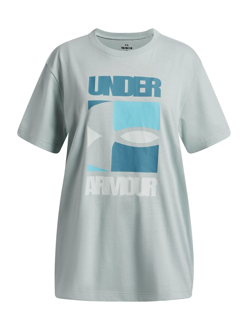 POLERA M/C NIÑA G BLOCK LOGO OS SS AZUL UNDER ARMOUR - 1