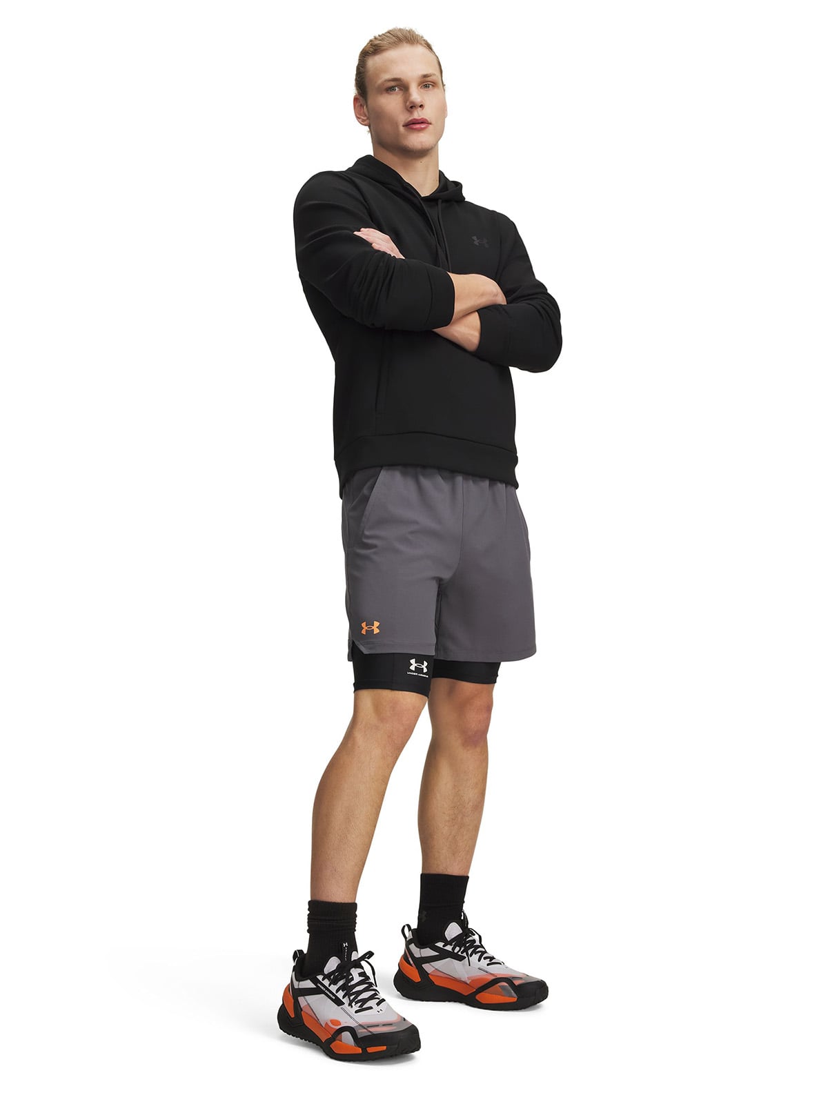 SHORT HOMBRE VANISH WOVEN 6' GRIS UNDER ARMOUR - 4