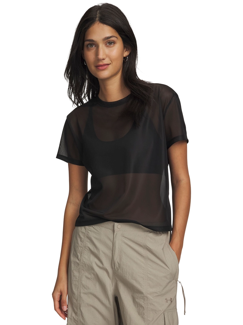 UNDER ARMOUR POLERA M/C MUJER MESH NEGRO UNDER ARMOUR