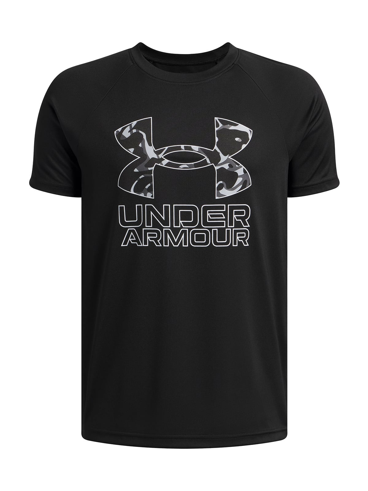 POLERA M/C NIÑO TECH HYBRID PRINT NEGRO UNDER ARMOUR - 1