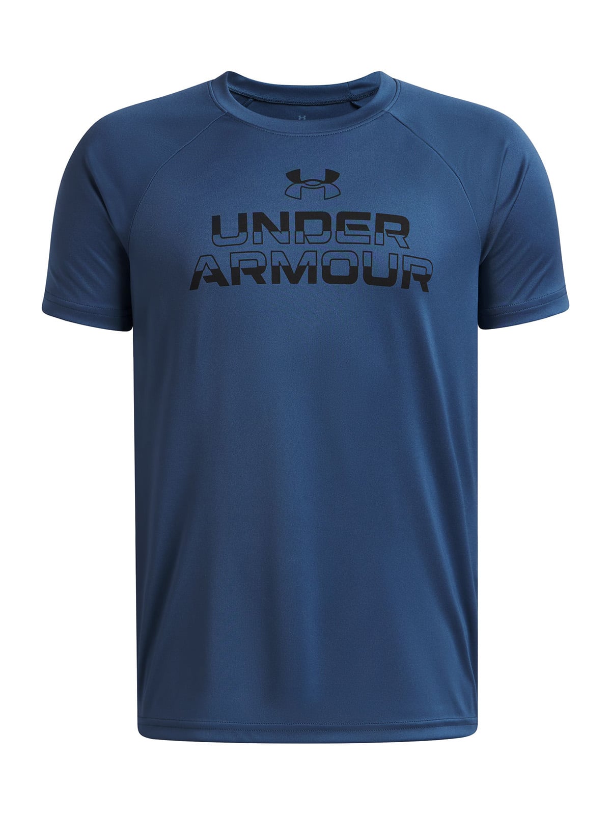 POLERA M/C NIÑO TECH SPLIT WORDMARK POLERA AZUL UNDER ARMOUR - 1