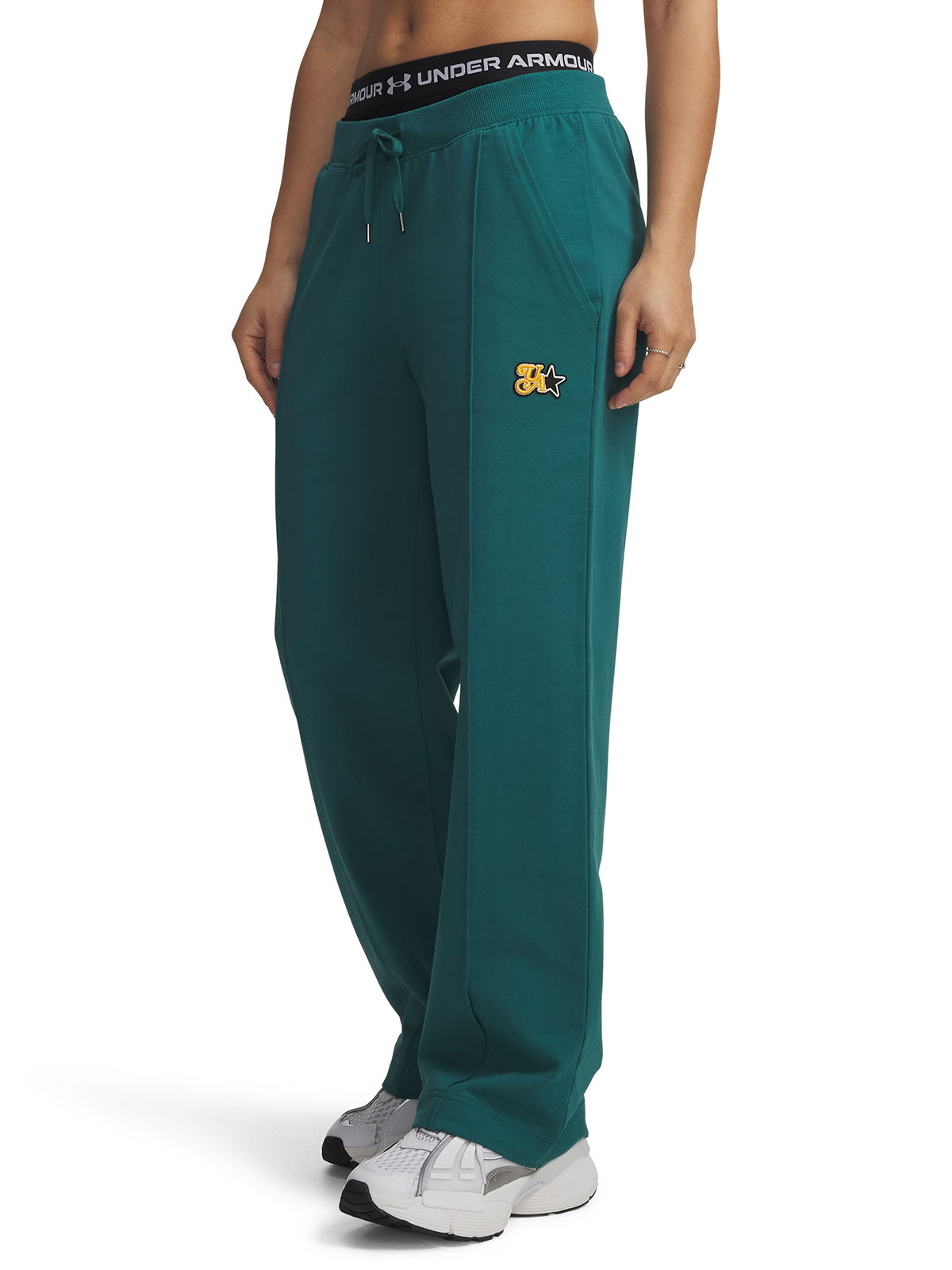 PANTALON MUJER SPORT TERRY TREND VERDE UNDER ARMOUR - 1