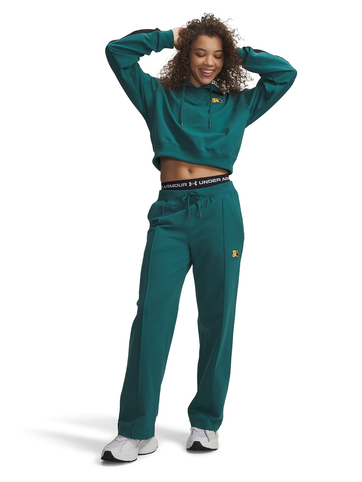 PANTALON MUJER SPORT TERRY TREND VERDE UNDER ARMOUR - 4