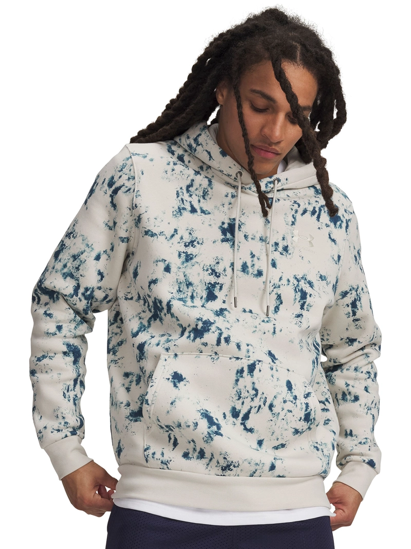 POLERON HOMBRE ICON FLEECE PTED HOODIE BLANCO UNDER ARMOUR - 1