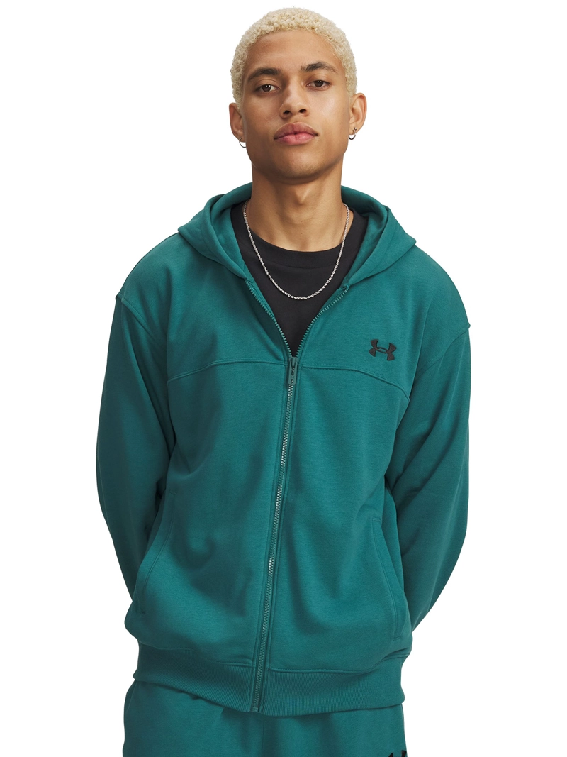 POLERON HOMBRE RIVAL LIGHTWEIGHT FULL ZIP VERDE UNDER ARMOUR - 1