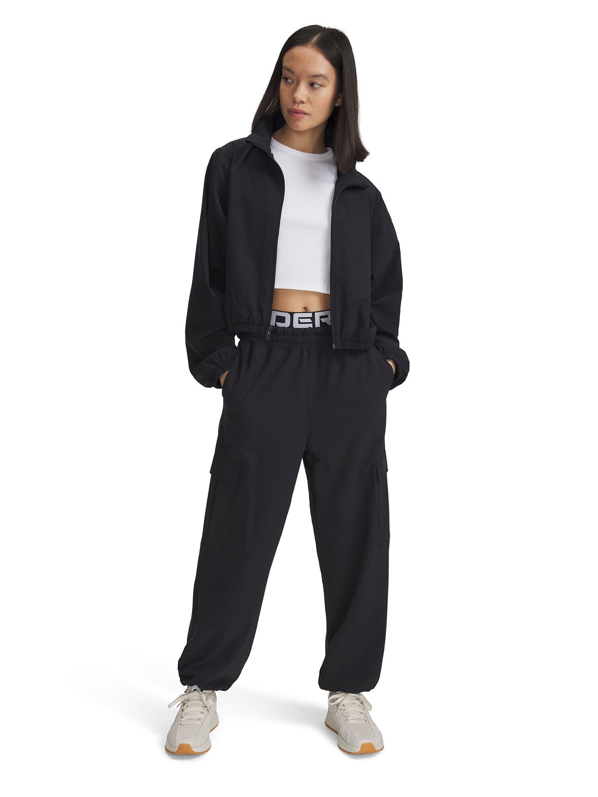 PANTALON MUJER RIVAL STRETCH WOVEN CARGO NEGRO UNDER ARMOUR - 4