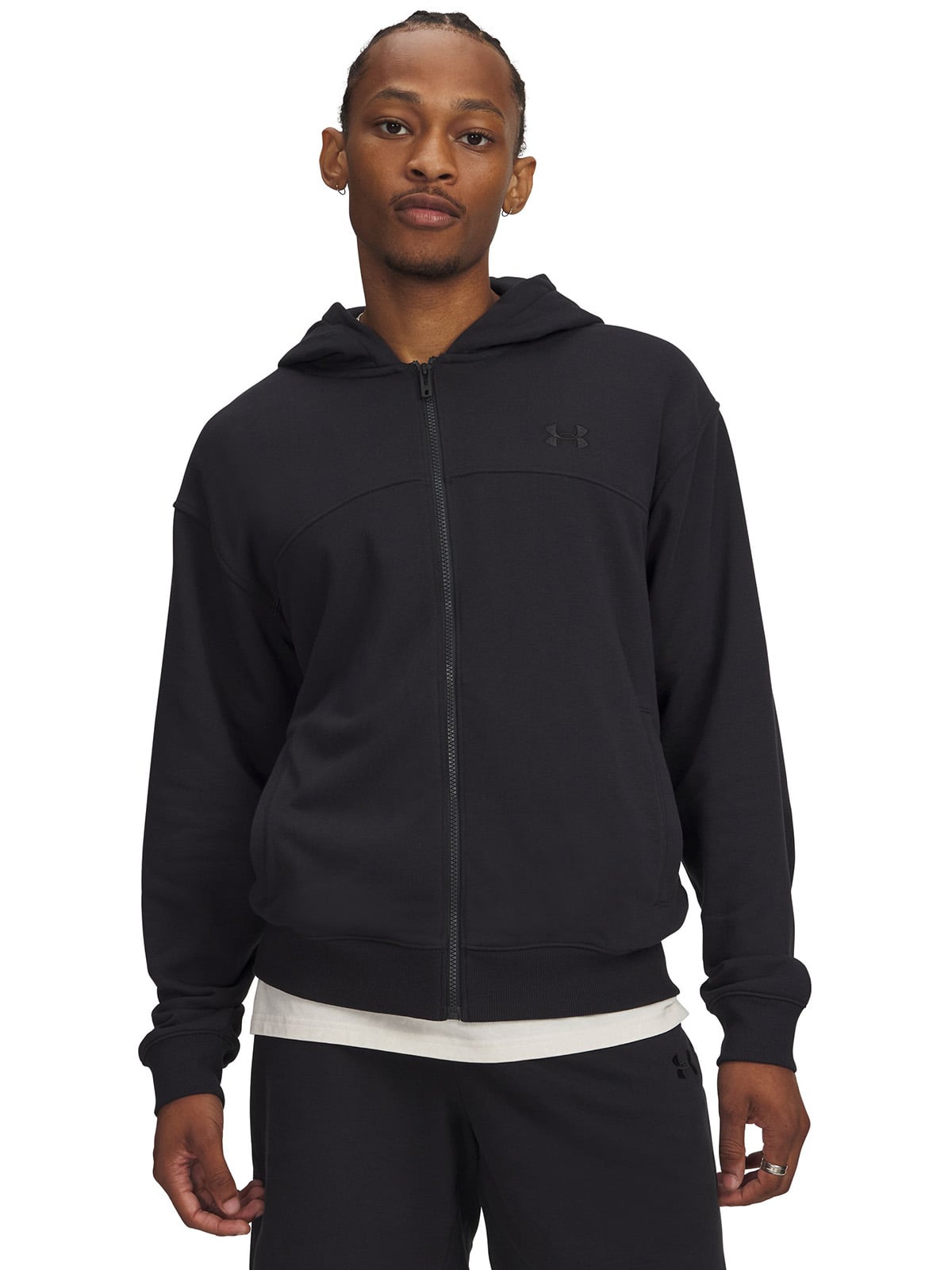 UNDER ARMOUR POLERON HOMBRE RIVAL LIGHTWEIGHT FULL ZIP NEGRO UNDER ARMOUR