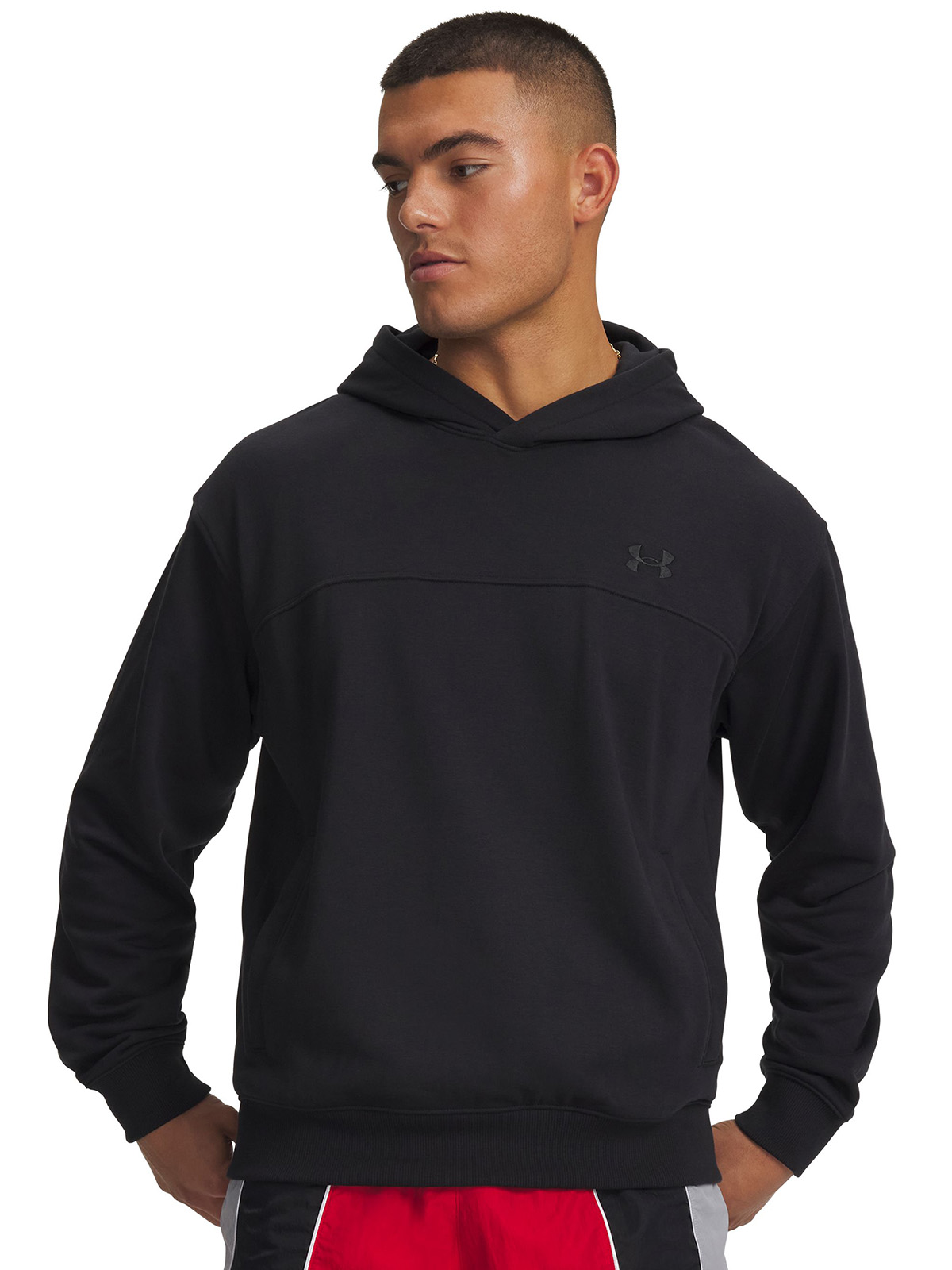 POLERON HOMBRE RIVAL LIGHTWEIGHT HOODIE NEGRO UNDER ARMOUR - 1