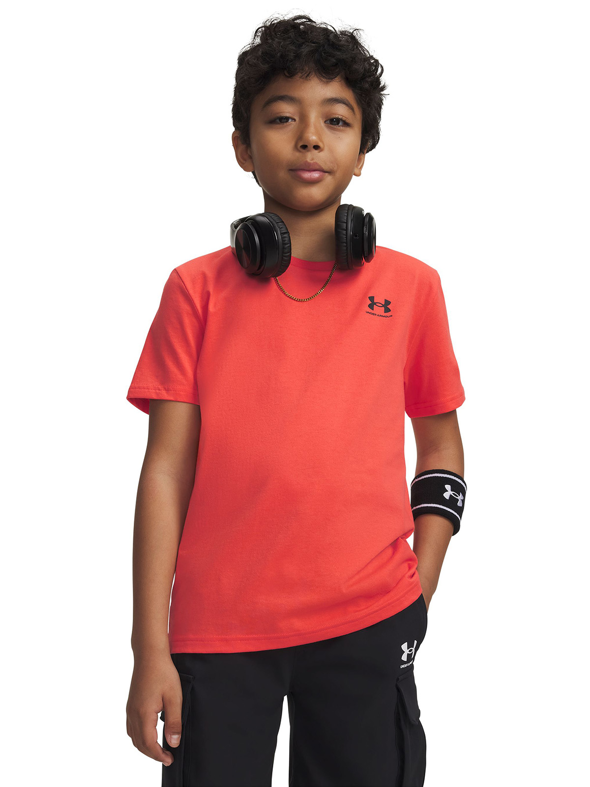 POLERA M/C NIÑO SPORTSTYLE LEFT CHEST POLERA ROJA UNDER ARMOUR - 4