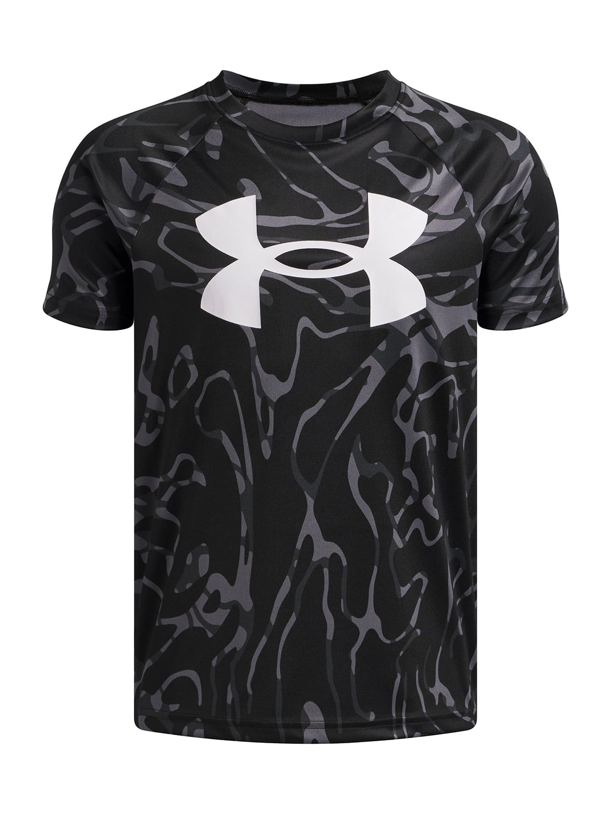 POLERA M/C NEGRO NIÑO TECH BIG LOGO SS UNDER ARMOUR - 1