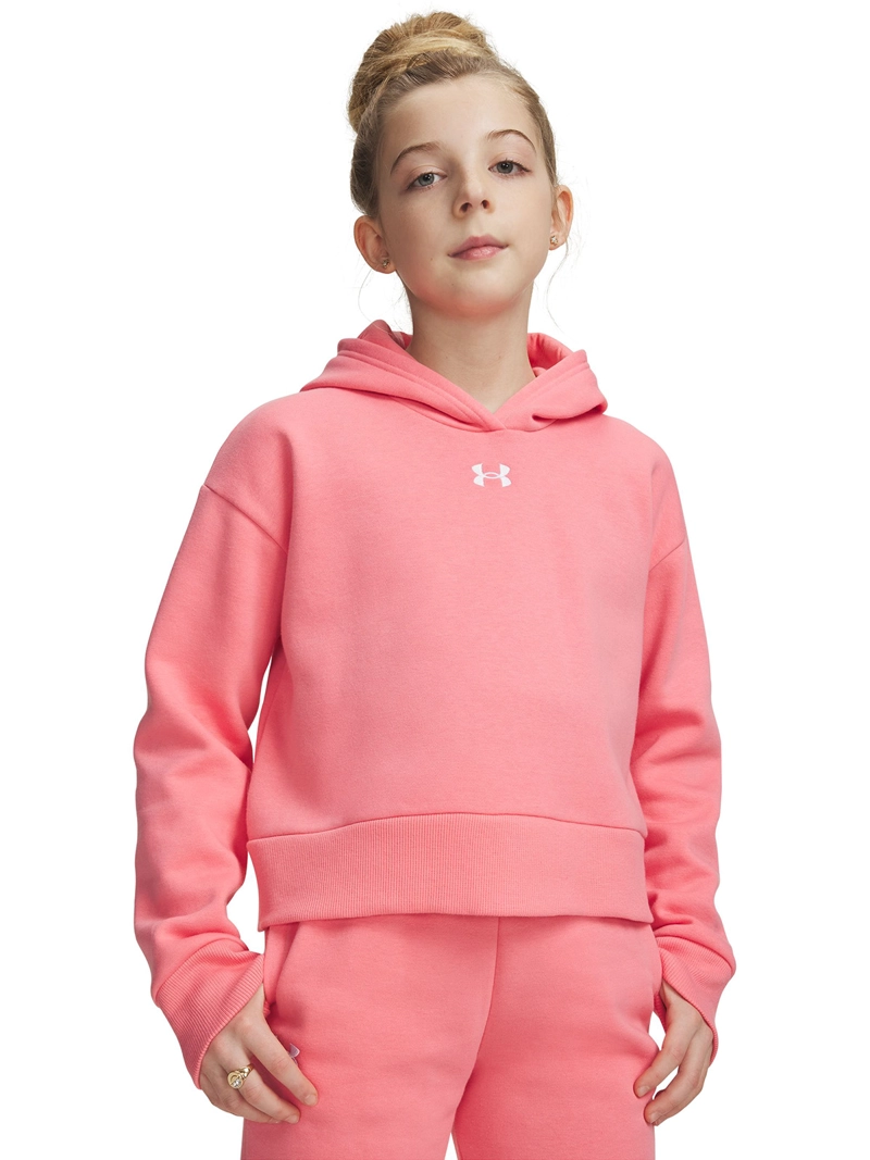POLERON NIÑA RIVAL FLEECE CROP ROSADO UNDER ARMOUR - 4
