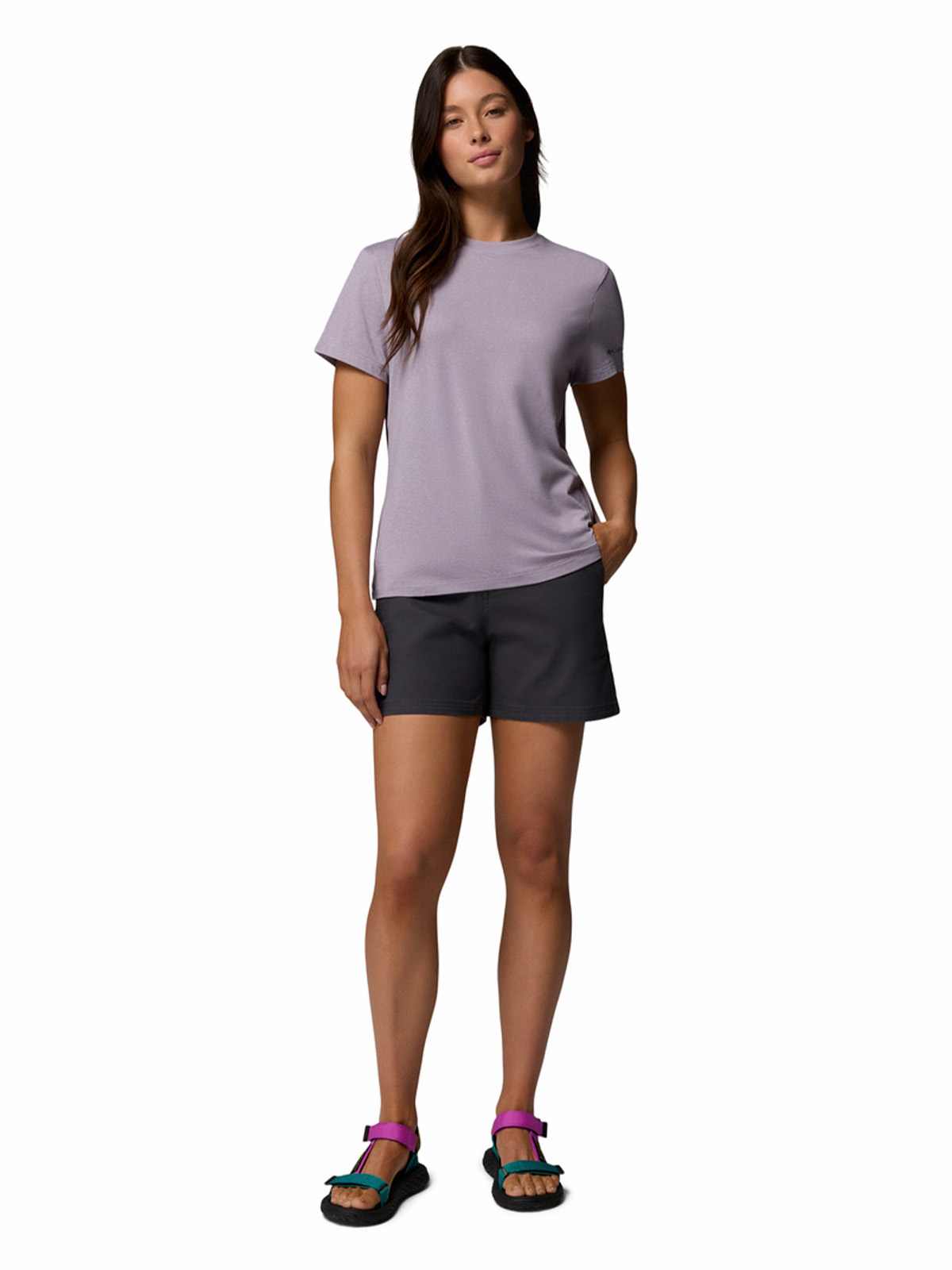 POLERA MC MUJER PARSONS POINT MORADO COLUMBIA - 6