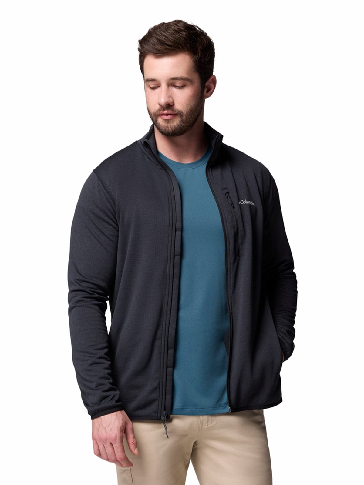 POLAR HOMBRE ESSENTIAL HIKE GRID NEGRO COLUMBIA - 4
