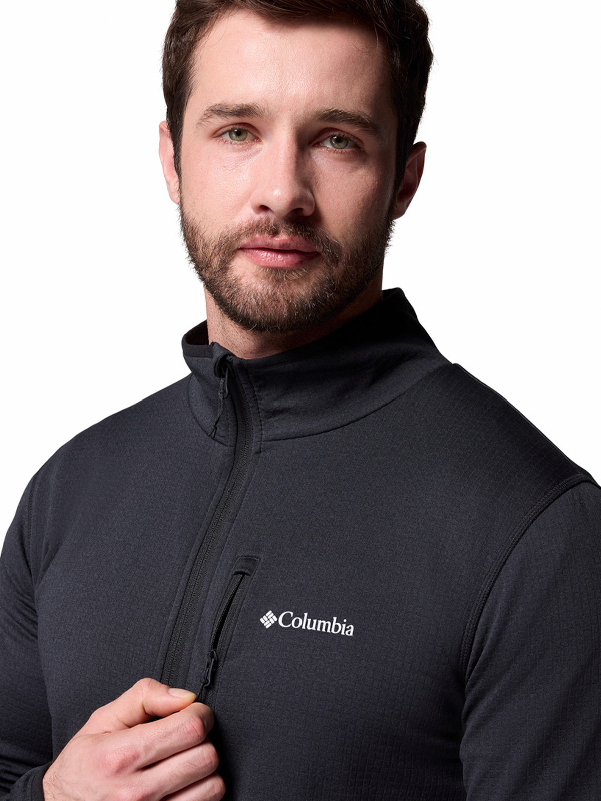 POLAR HOMBRE ESSENTIAL HIKE GRID NEGRO COLUMBIA - 6