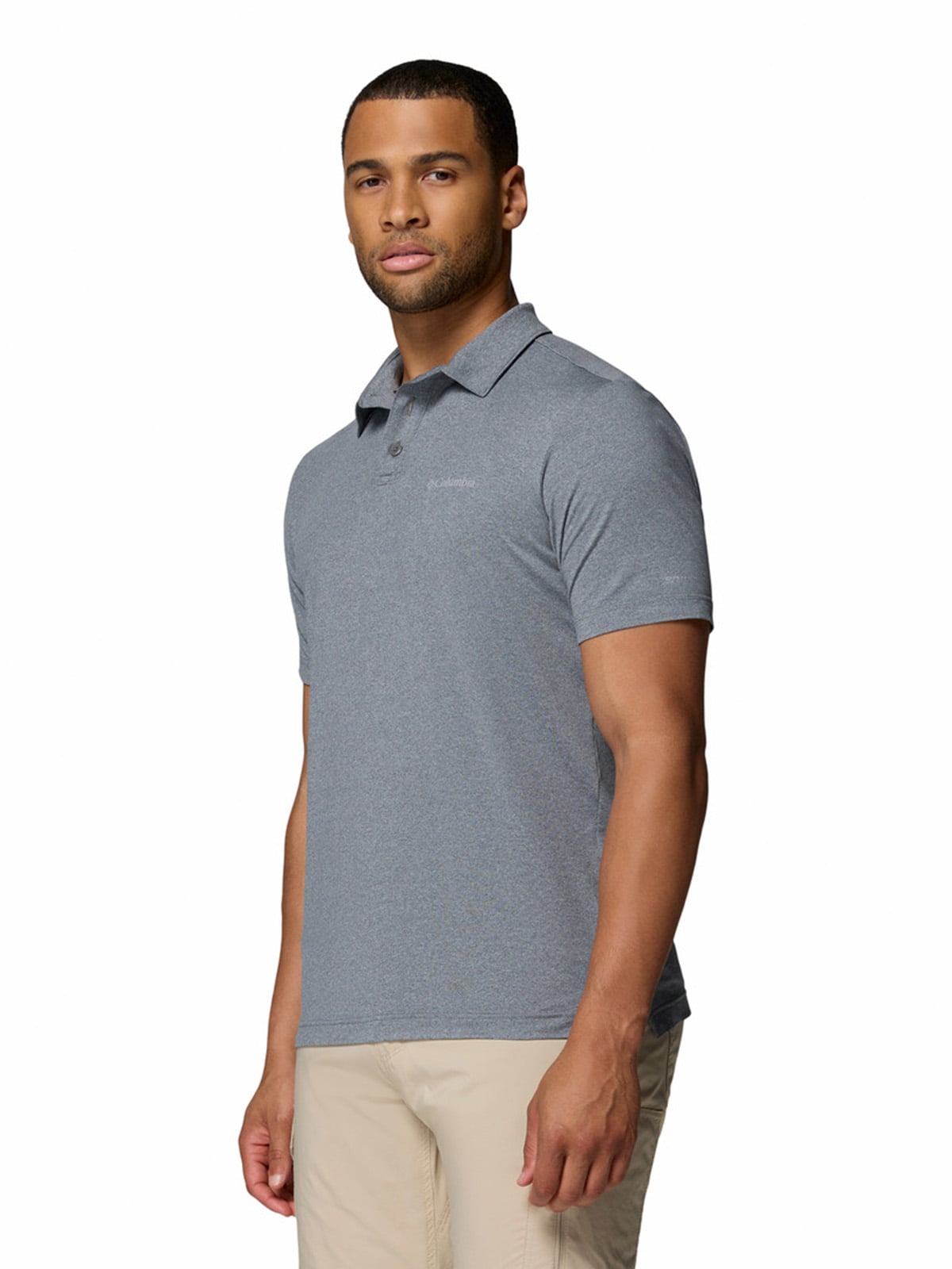 POLERA MANGA CORTA HOMBRE PARSONS POINT GRIS COLUMBIA - 2