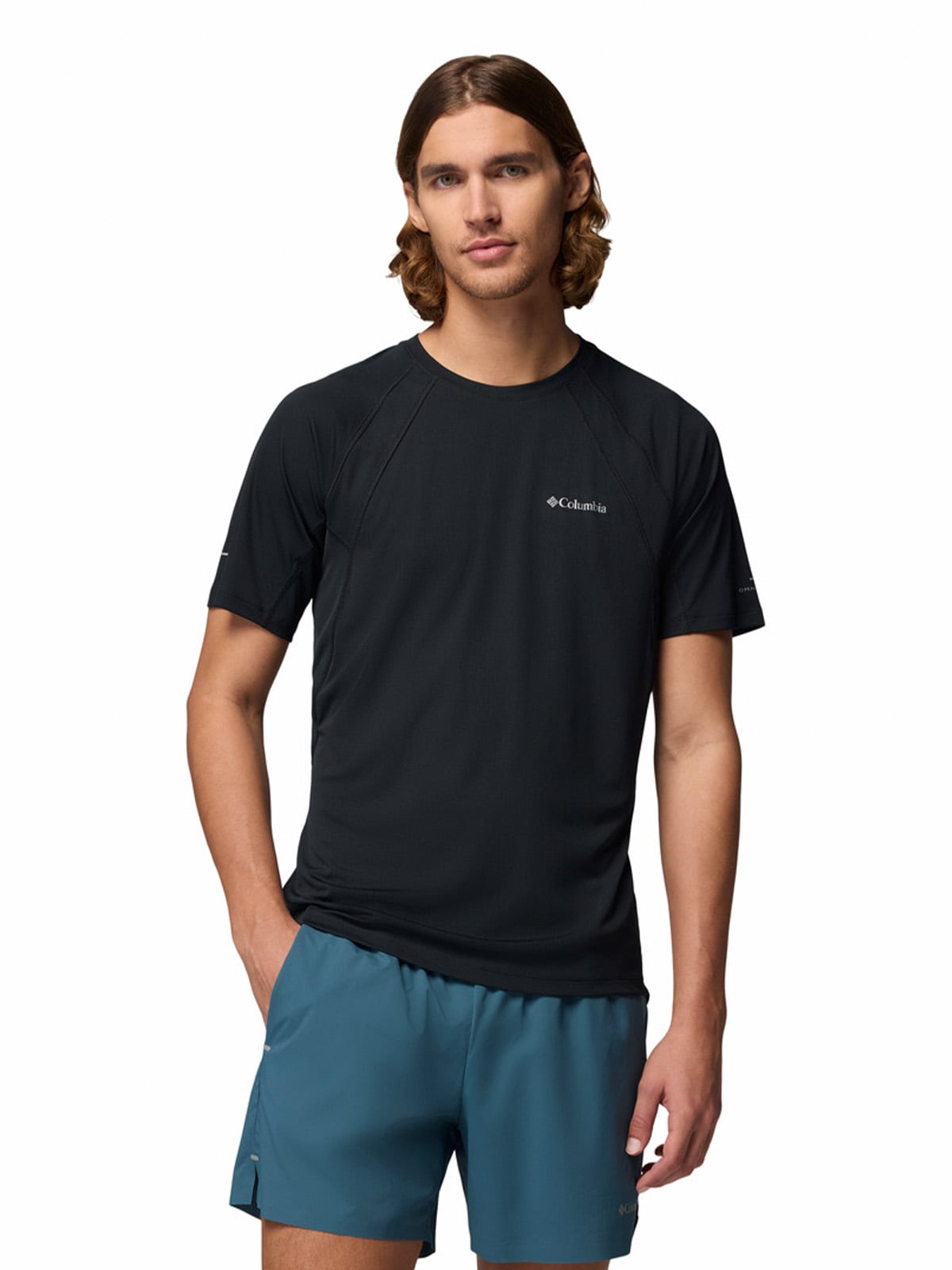 POLERA MC HOMBRE STEALTH SPRING NEGRO COLUMBIA - 1