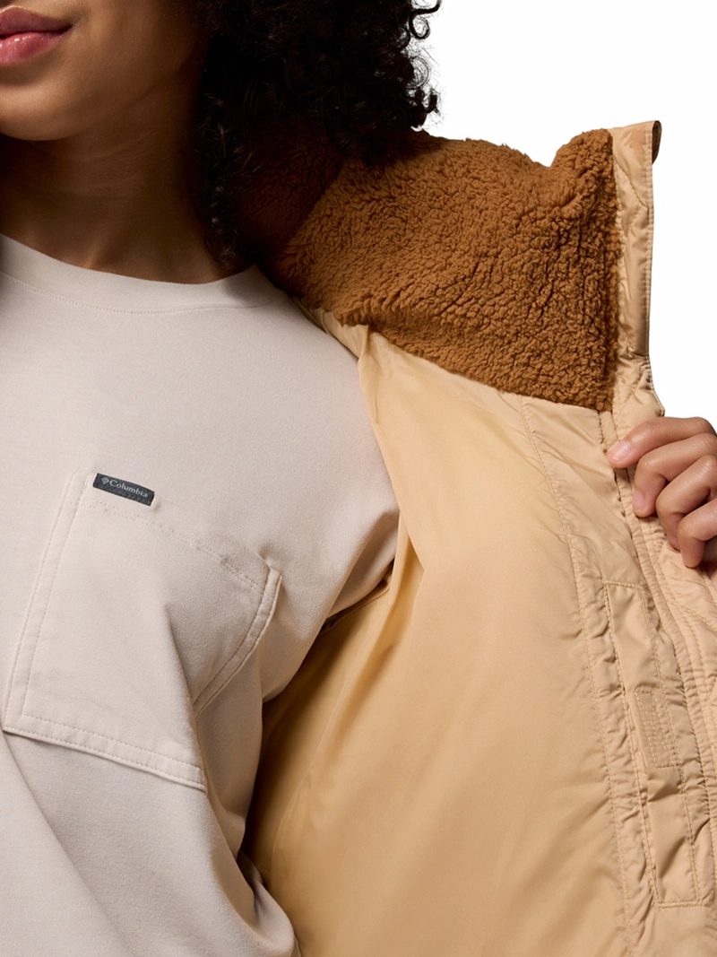 PARKA MUJER LEADBETTER POINT II HYBRID BEIGE COLUMBIA - 5