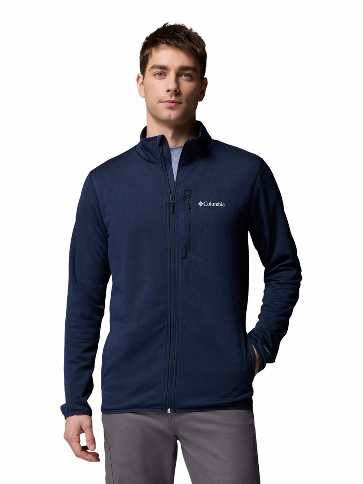POLAR HOMBRE ESSENTIAL HIKE GRID AZUL COLUMBIA - 1