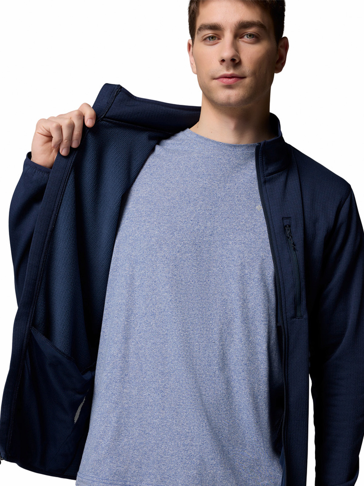 POLAR HOMBRE ESSENTIAL HIKE GRID AZUL COLUMBIA - 7