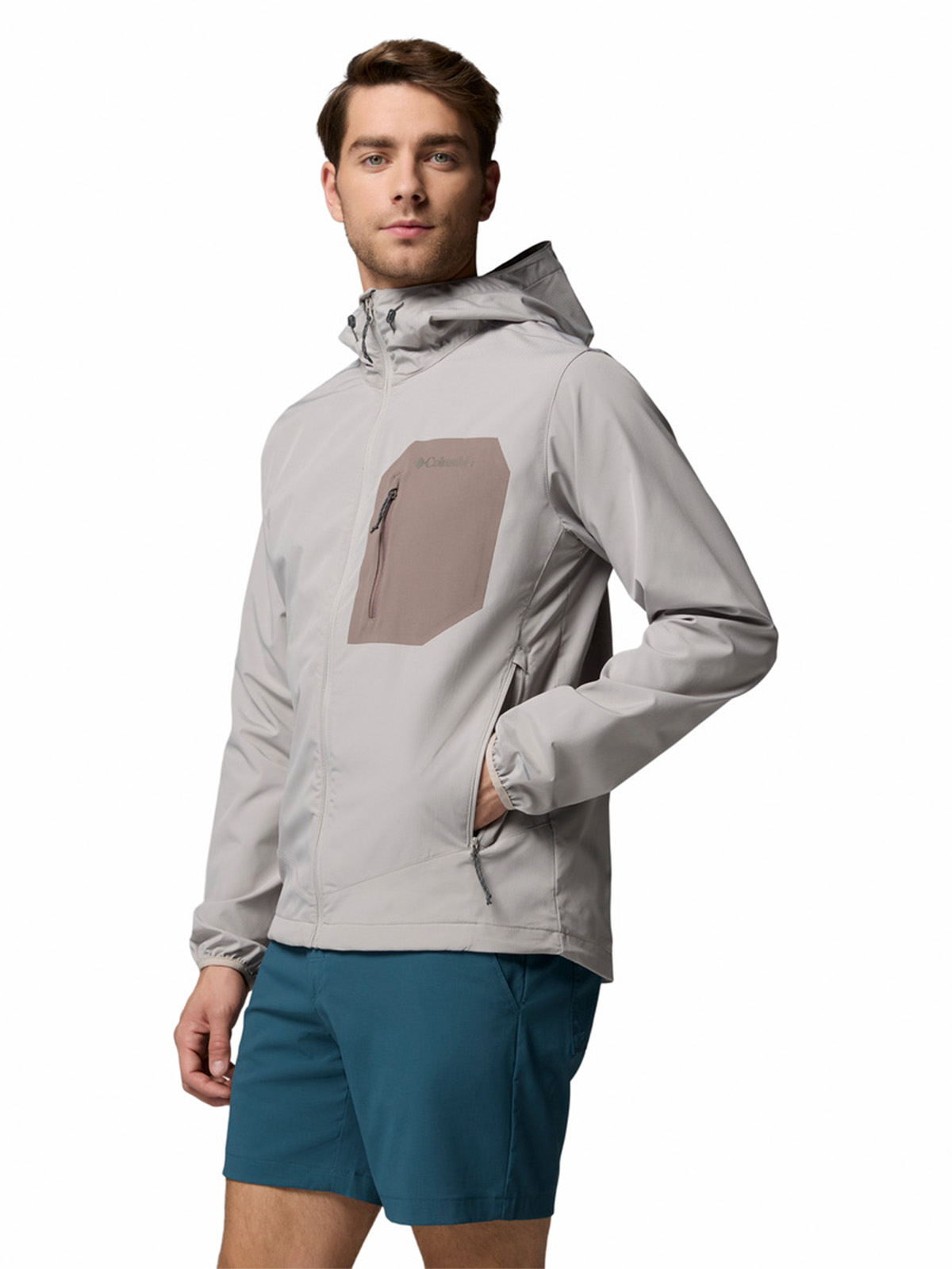 SOFTSHELL HOMBRE TALL HEIGHTS III HOODIED GRIS COLUMBIA - 2
