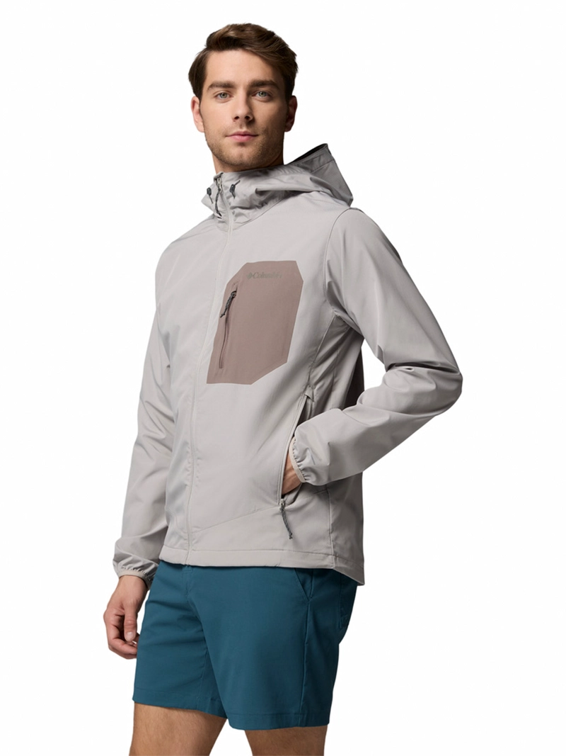SOFTSHELL HOMBRE TALL HEIGHTS III HOODIED GRIS COLUMBIA - 2