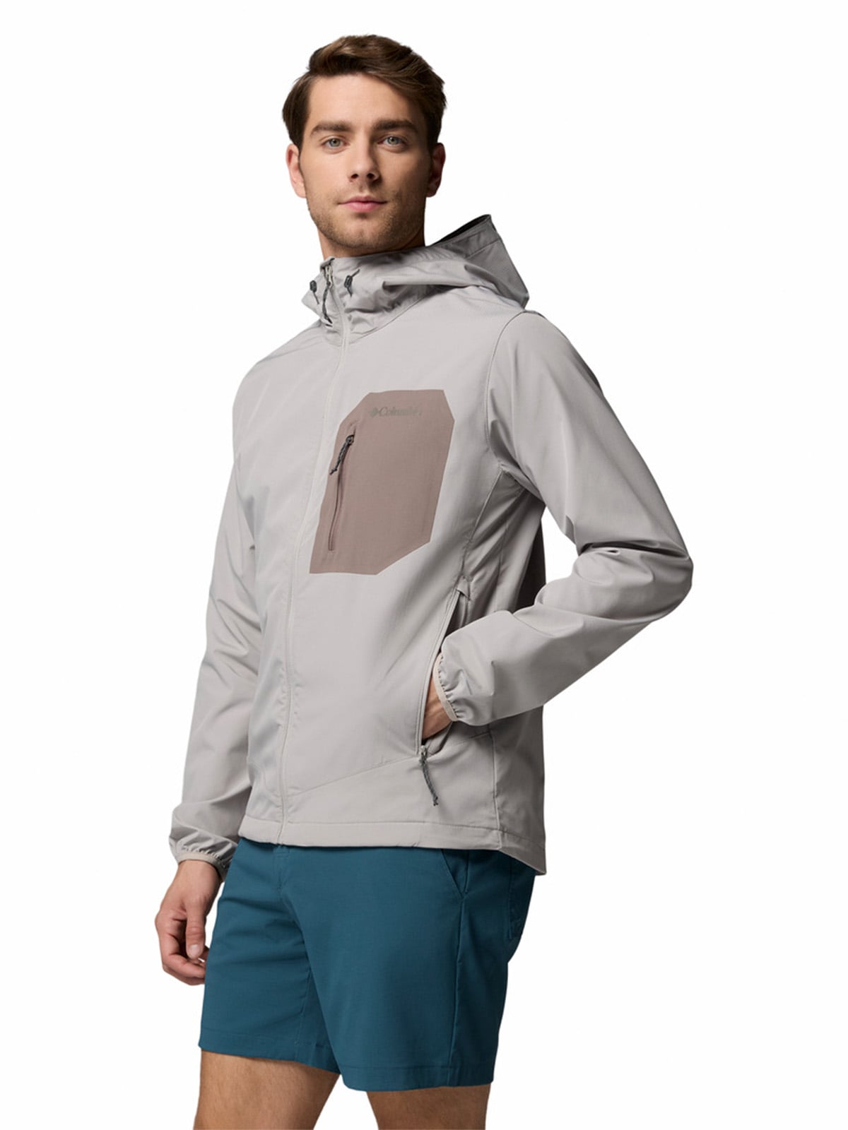 SOFTSHELL HOMBRE TALL HEIGHTS III HOODIED GRIS COLUMBIA - 2