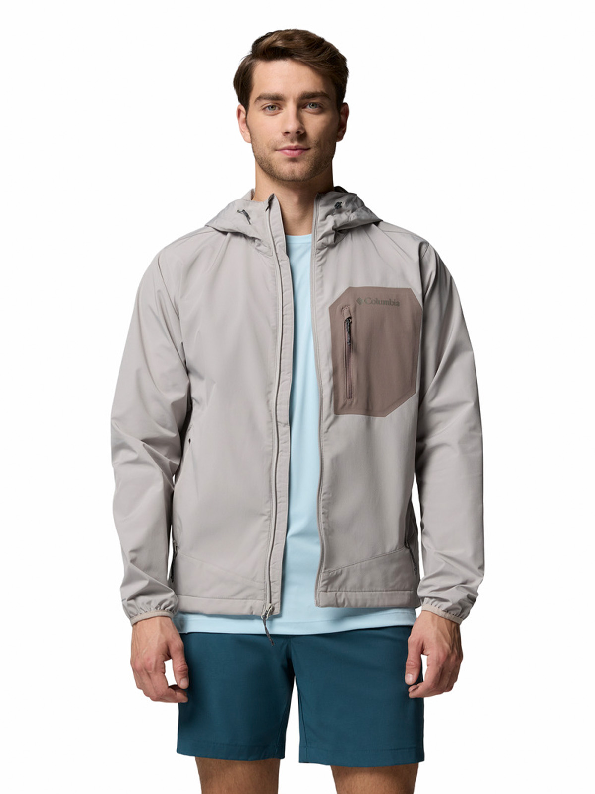 SOFTSHELL HOMBRE TALL HEIGHTS III HOODIED GRIS COLUMBIA - 4