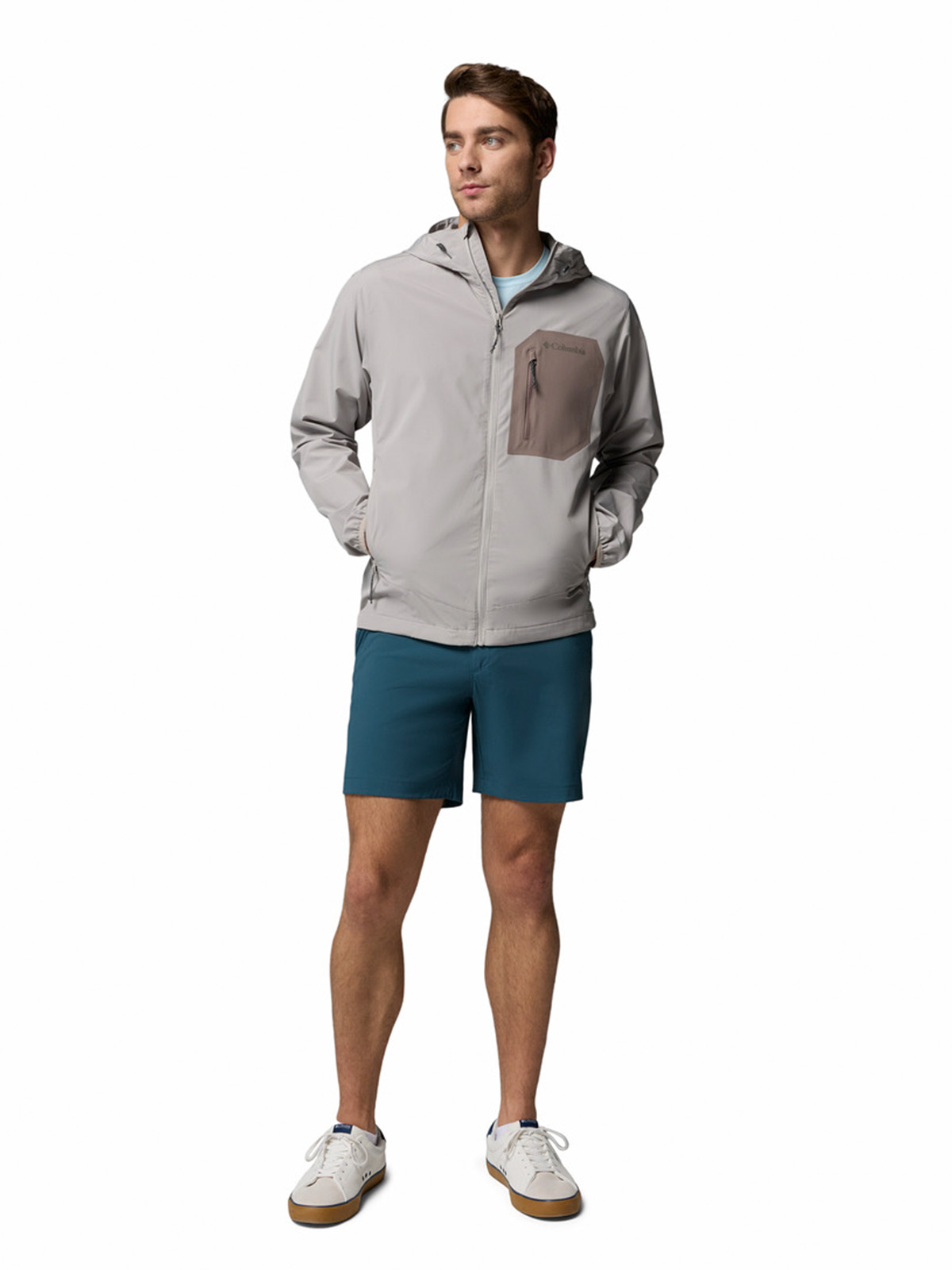 SOFTSHELL HOMBRE TALL HEIGHTS III HOODIED GRIS COLUMBIA - 8