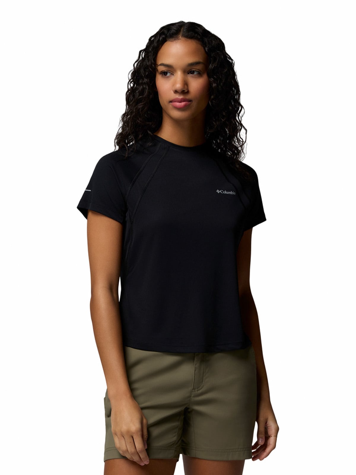 POLERA MC MUJER STEALTH SPRING NEGRO COLUMBIA - 1