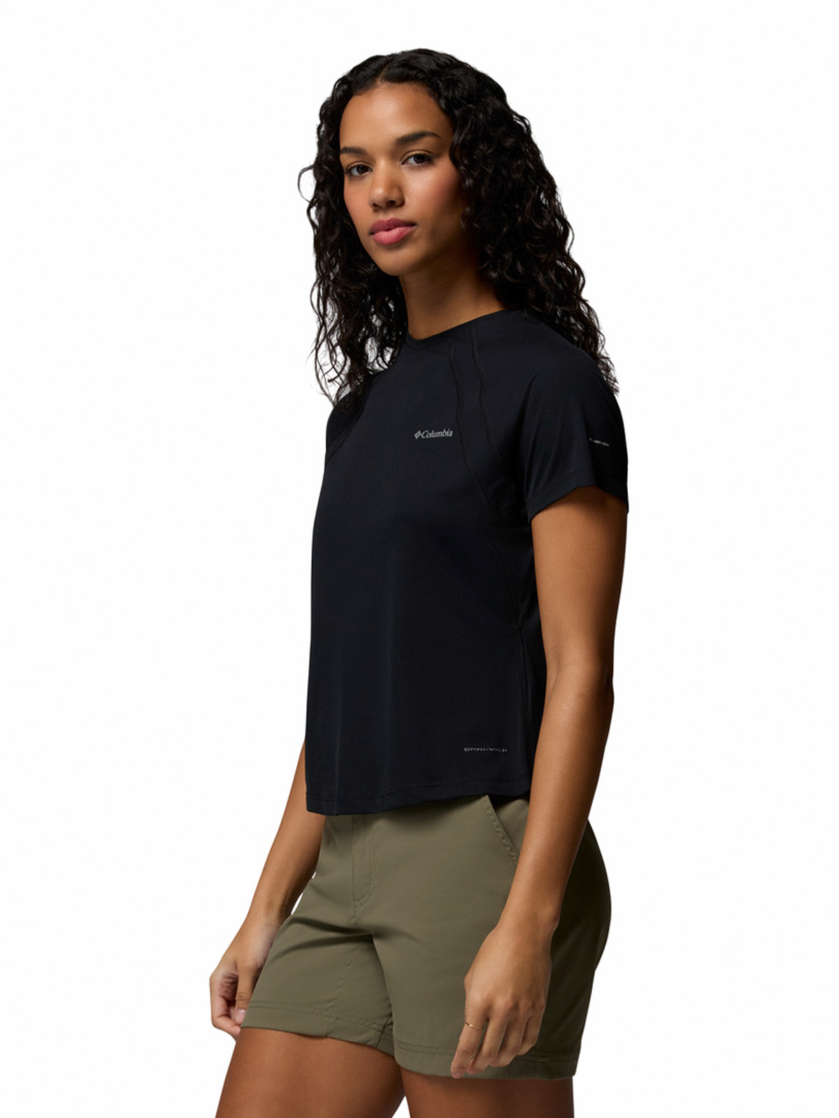 POLERA MC MUJER STEALTH SPRING NEGRO COLUMBIA - 2