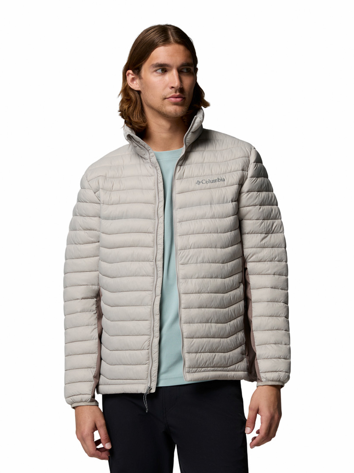 PARKA HOMBRE POWDER PASS HYBRID GRIS COLUMBIA - 4