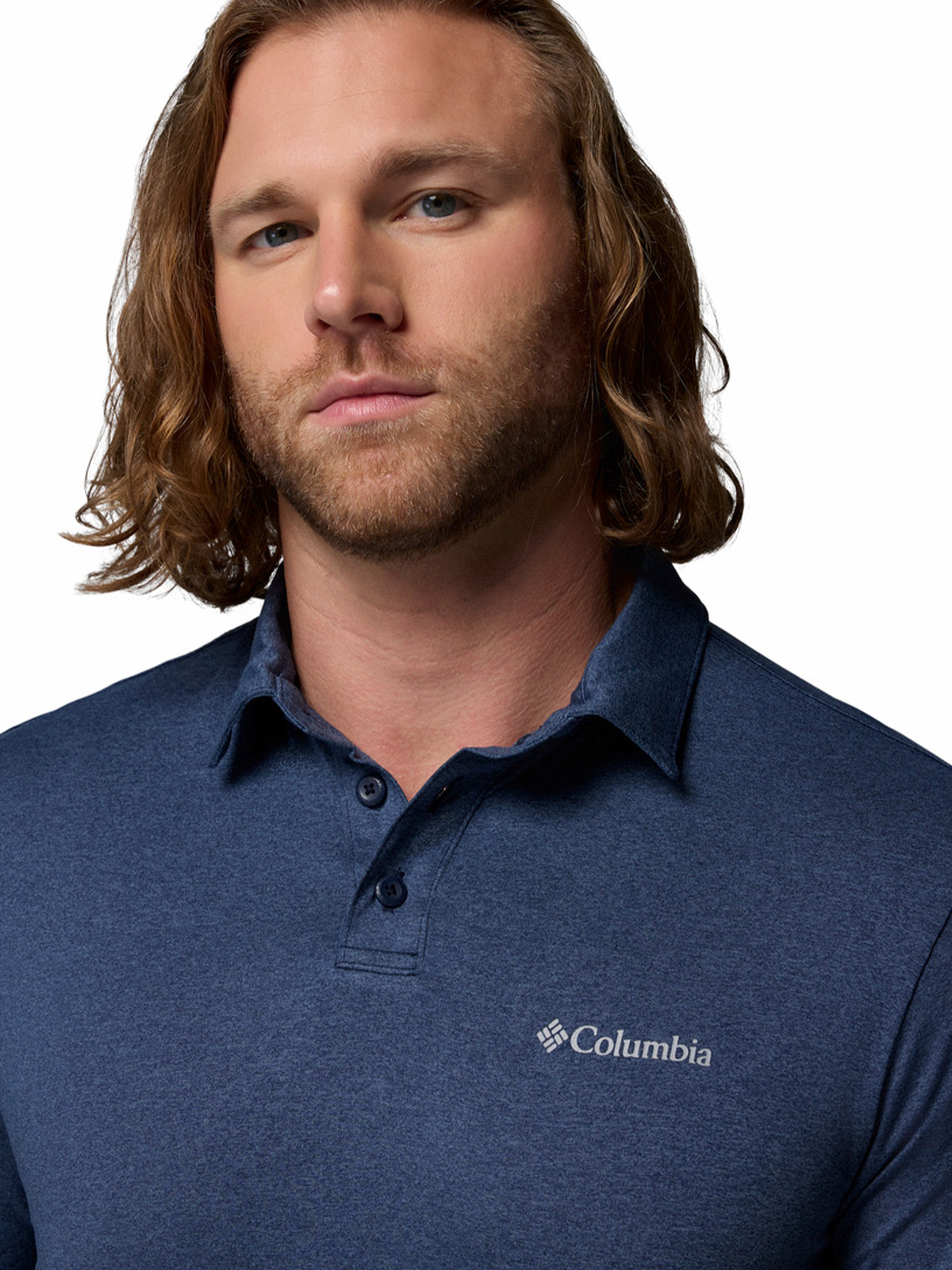 POLERA MC HOMBRE PARSONS POINT AZUL COLUMBIA - 5