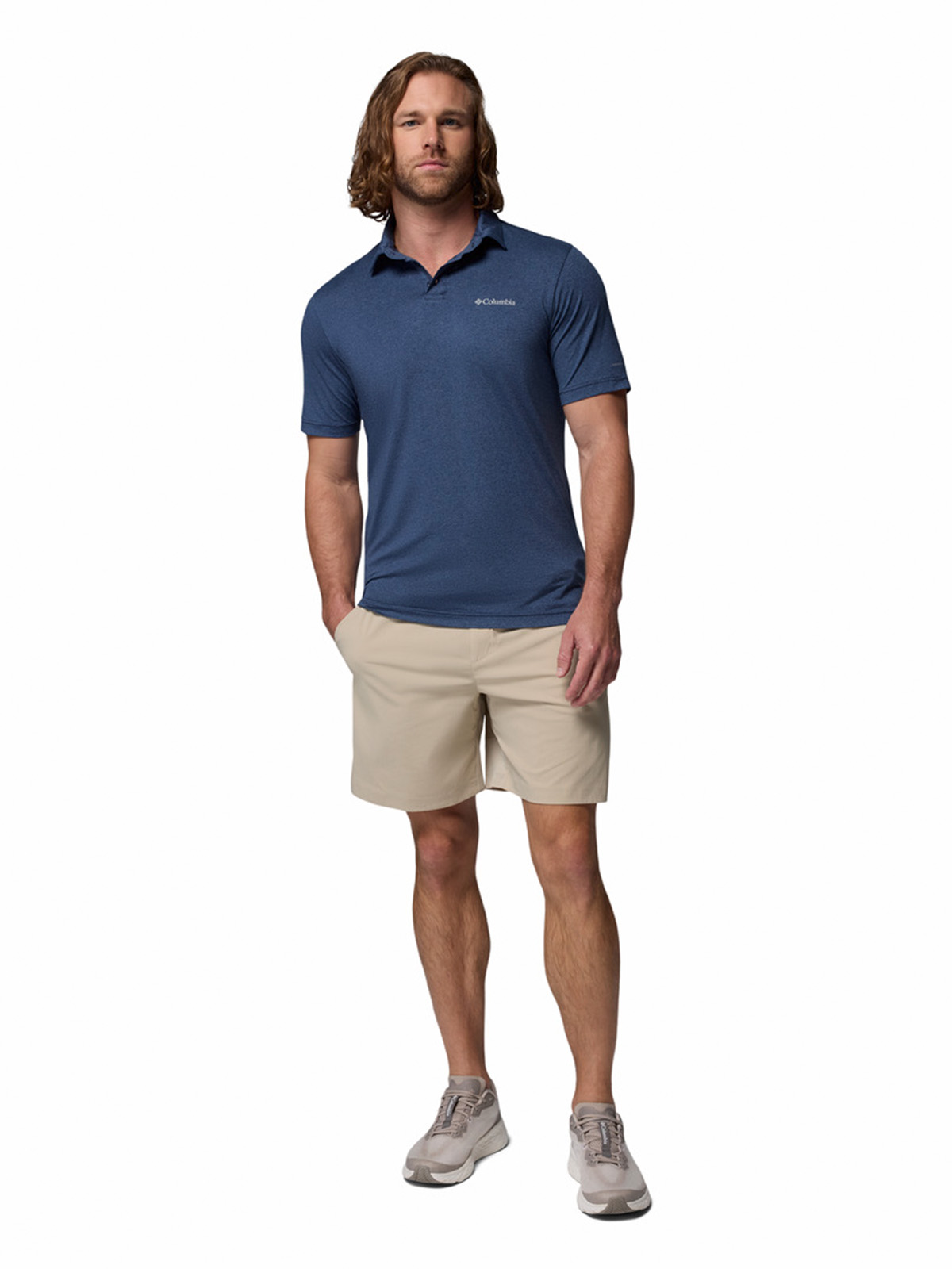 POLERA MC HOMBRE PARSONS POINT AZUL COLUMBIA - 7