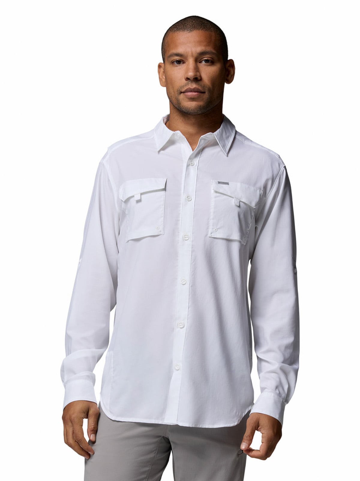 CAMISA ML HOMBRE SILVER RIDGE UTILITY BLANCO COLUMBIA - 1
