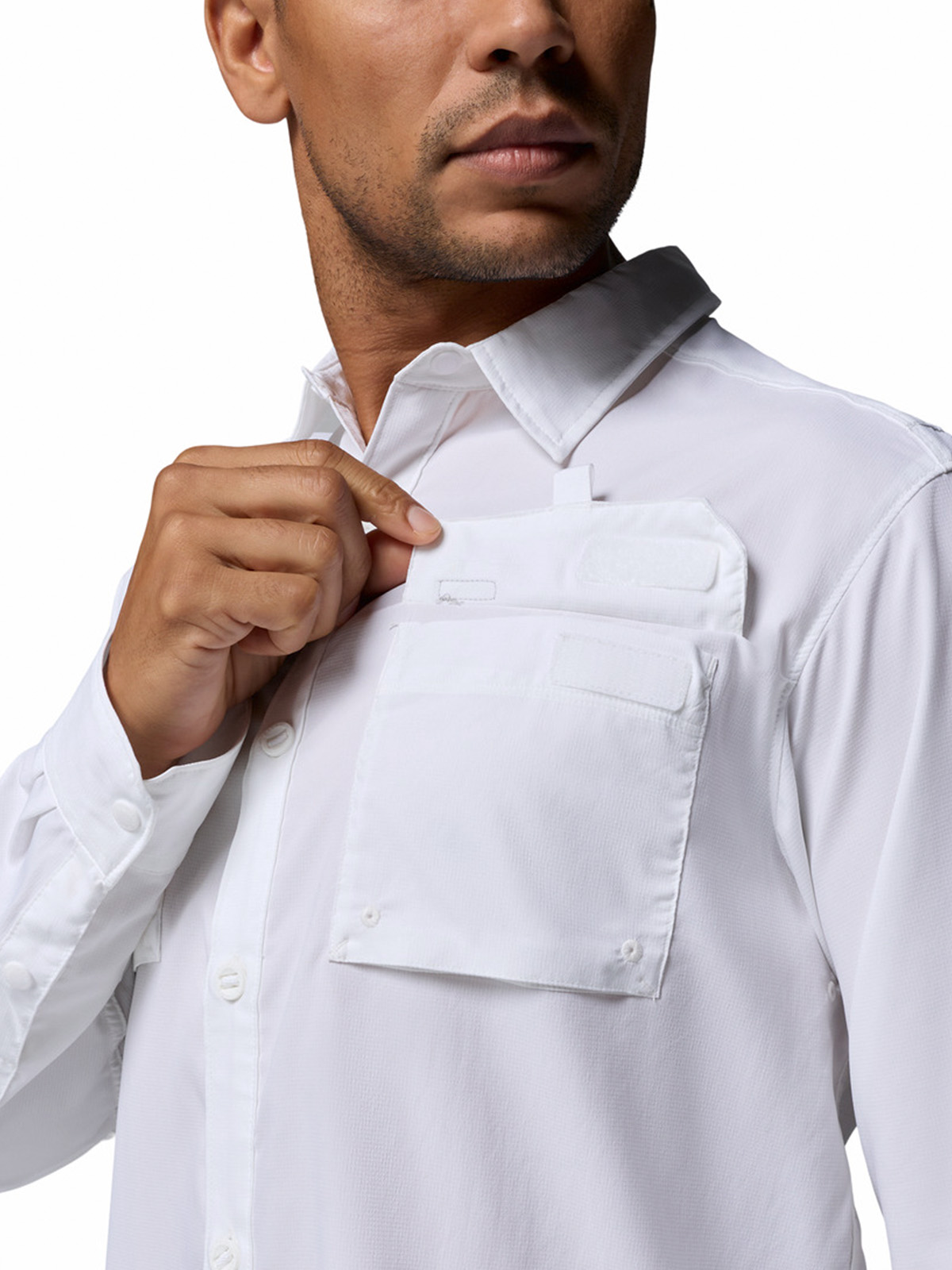 CAMISA ML HOMBRE SILVER RIDGE UTILITY BLANCO COLUMBIA - 6
