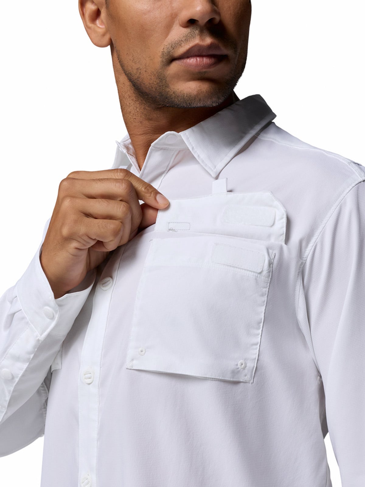 CAMISA ML HOMBRE SILVER RIDGE UTILITY BLANCO COLUMBIA - 6